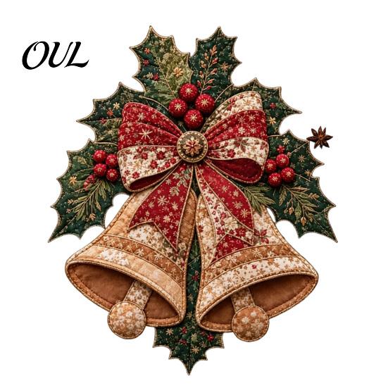 Vánoční patchwork látka DIY Decor Kit Sada, Santa Sněhulák Strom Řemeslné sady pro domov Vintage sváteční šití pro dospělé, Projekty v ručně vyráběném stylu