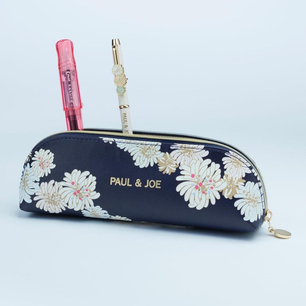 Paul Joe S2 Pencil & Case, Chrysanthemum, Navy, PAJ-PEC32-NV