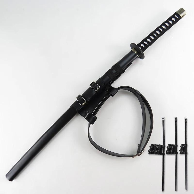 Fekete/Fehér PU Bőr Katana Kardtartó Középkori Öv Tok Halloween Kellékek Anime Cosplay Lovag Szamuráj Ninja Deréktok