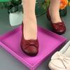 Bow casual Doudou loafer women's shoes spring, summer and autumn four seasons mother middle-aged and elderly low-heeled comfortable mother shoes