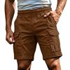 Pantaloncini Cargo Casual Leggeri da Uomo Vita Elastica Design Multi Tasche Tessuto Resistente Cavallo da Cinque Pollici Pantaloncini Estivi