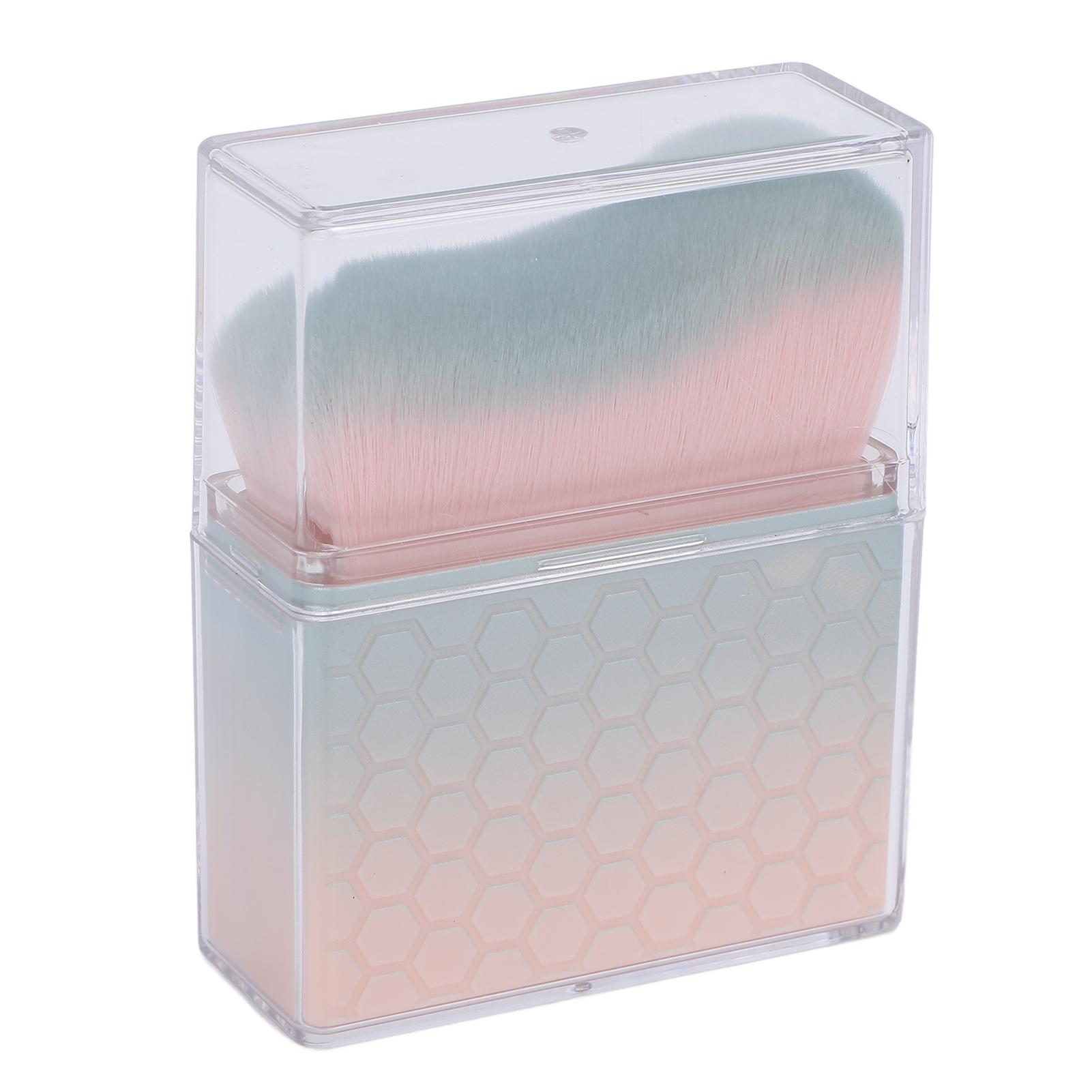 

Скошенная плоская кисть для макияжа Портативная косметическая кисть Мягкая кисть для тональной основы для макияжа Нейл-арта синий