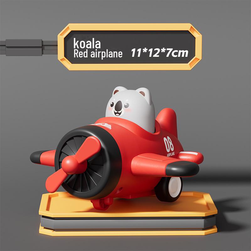 Inertia Pull-Back Airplane Push Toy for Boys and Girls Ages 0-2