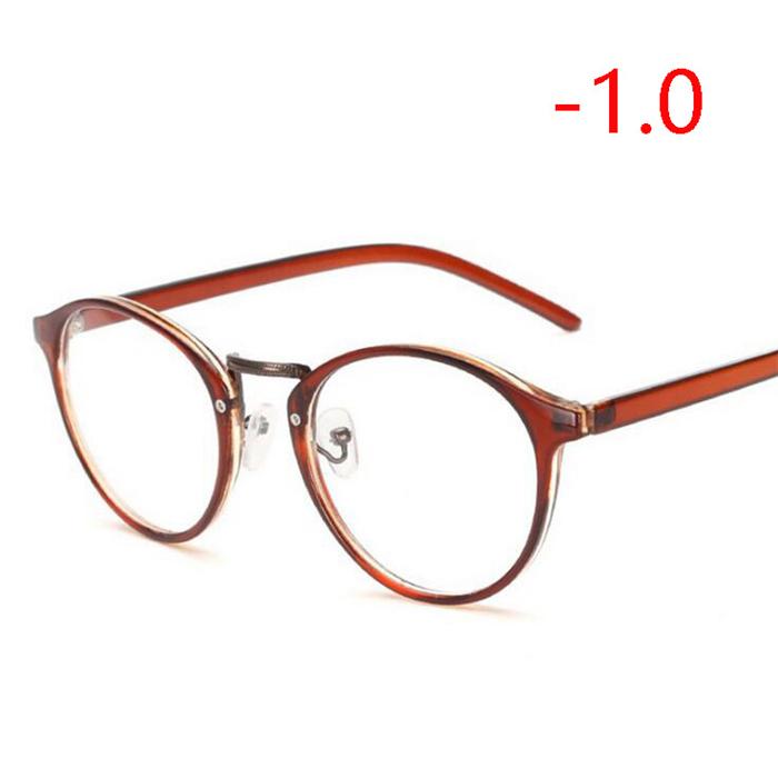 Retro Runde Brille Männer Frauen Ultraleicht Myopie Brillen Myopiebrillen fertig -1 -1,5 -2 -2,5 -3 -3,5 -4 -4,5 -5 -6
