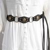 Bohemian Belt Suede Accessories Rivet Tassel Knotted Waist Rope for Women Natural Vacation Style Belt for Women