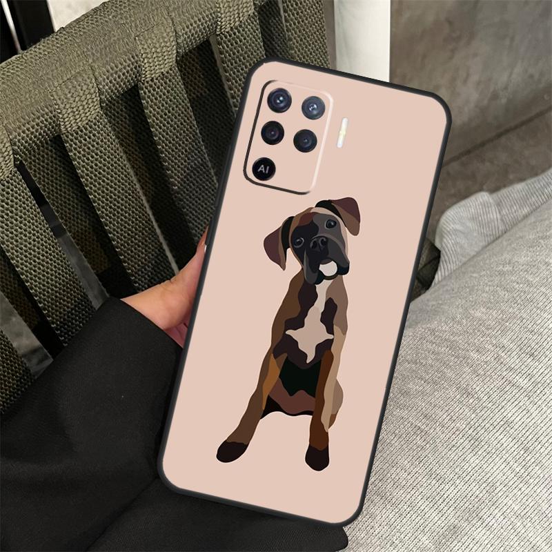 

Boxer Dog Case For Oppo A18 A38 A58 A78 A98 A74 A94 A54 A40 A60 A80 A16 A76 A96 A15 A57S A17 A77 Cover OPPO A60 5G