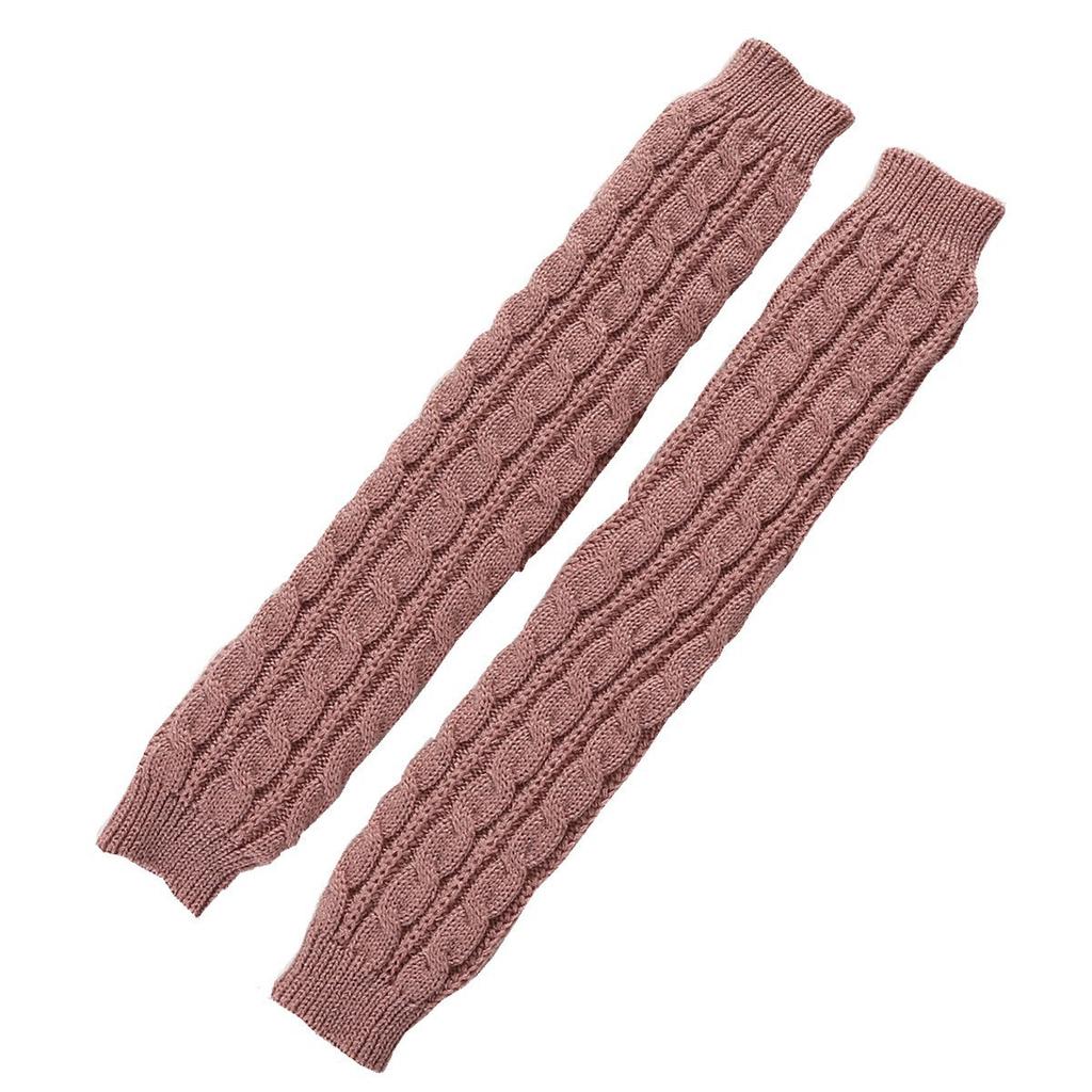 New Korean Women's Autumn and Winter Half Fingered Woolen Gloves Knitted Warm Exposed Finger Arm Guards with False Sleeves