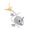 Interactive Mouse Moving Cat Toy Squeaky Plush Mouse Kitten Toy  Playing Game