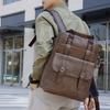 Backpack Men's PU Backpack, Fashion Trend Computer Backpack, Business Commuter Large Capacity Backpack