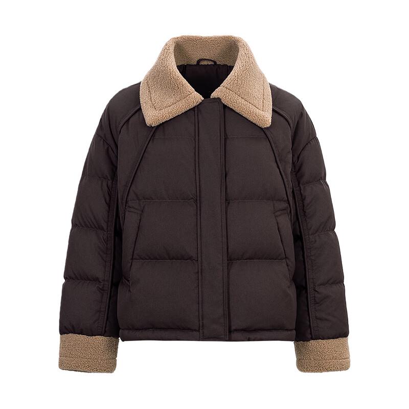 Chuyu Women's 2025 Winter Plush Color-block 90% Down Jacket