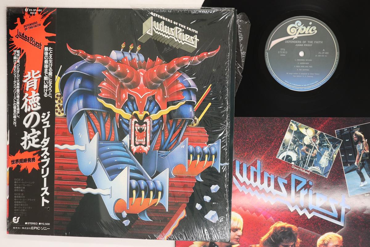 Виниловая пластинка JUDAS PRIEST  Defenders Of The Faith 253P480 EPIC 1984 Япония Obi Металл Б/у