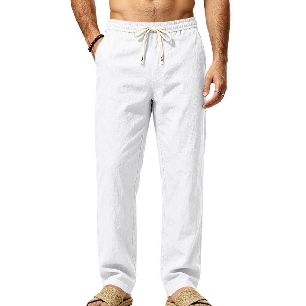 Men's Casual Striped Drawstring Pants, Breathable Lightweight for Summer Everyday Wear