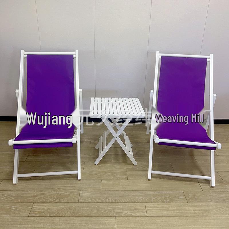 Pink Wooden Outdoor Lounge Chair for Beach, Balcony, Camping, and Garden