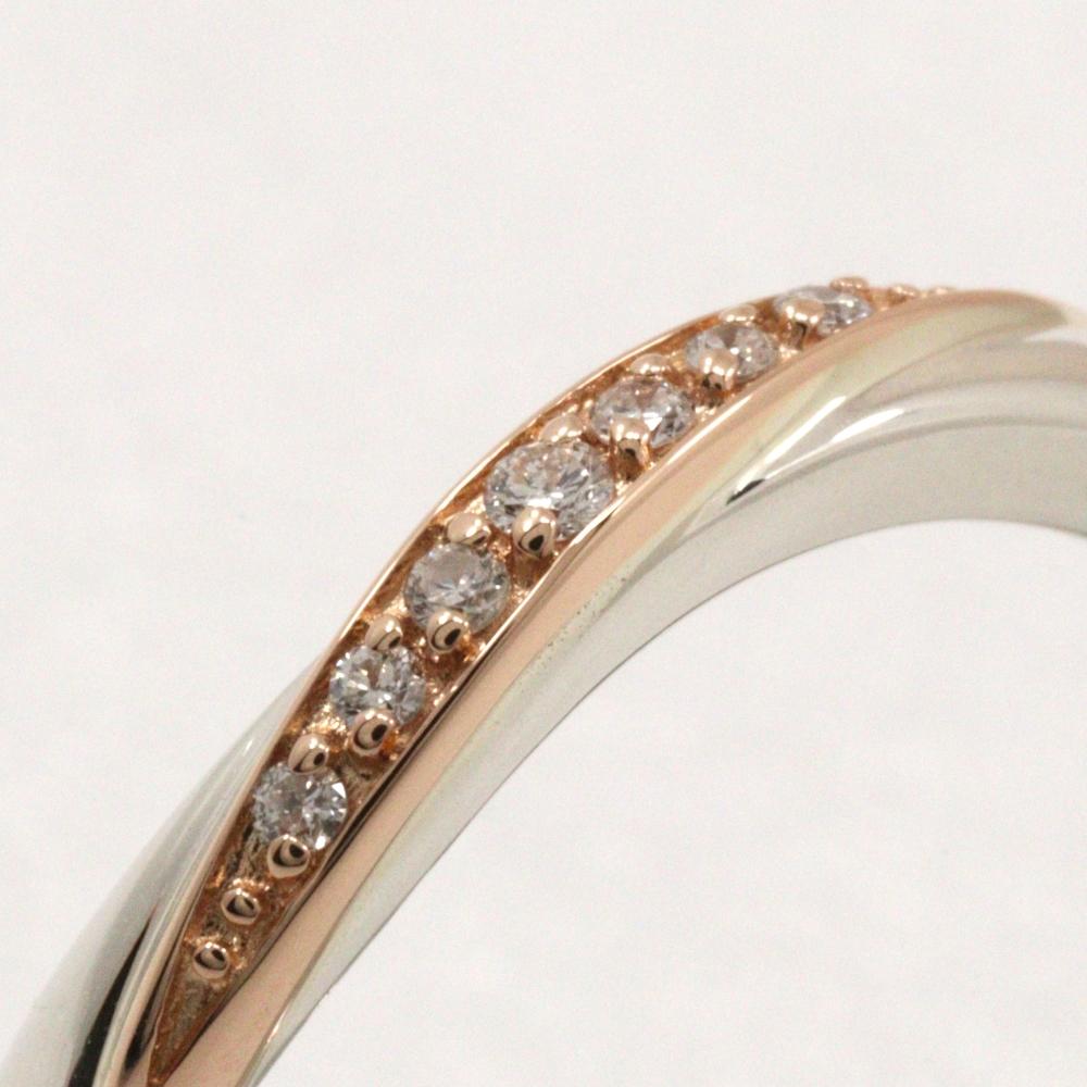 4℃ Ring Silver/K10 Pink Gold #4.5(US Size) 2.1g Women Used