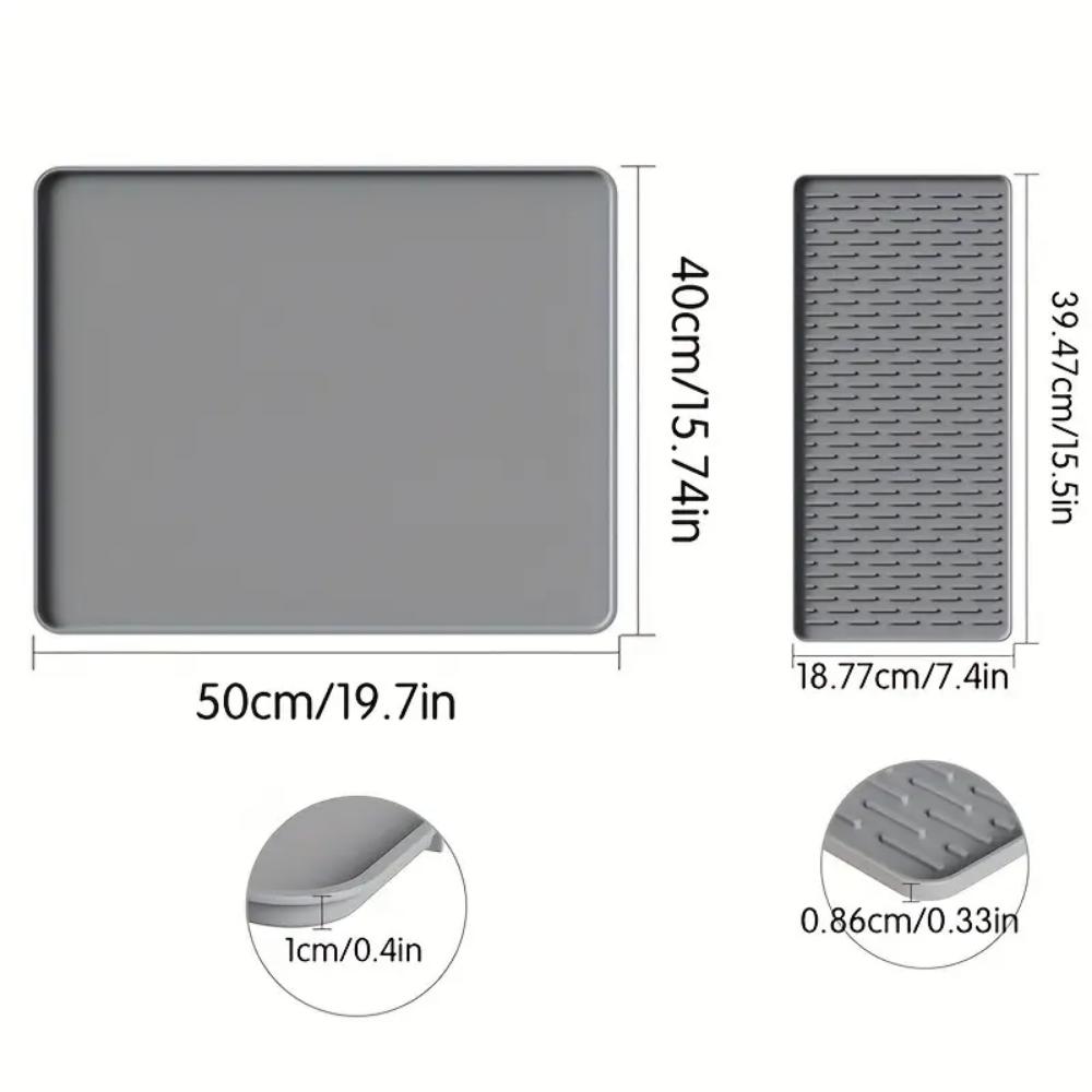 Silicone coffee MATS with raised edges, suitable for countertops, bar accessories, coffee machine MATS, espresso machines, and b