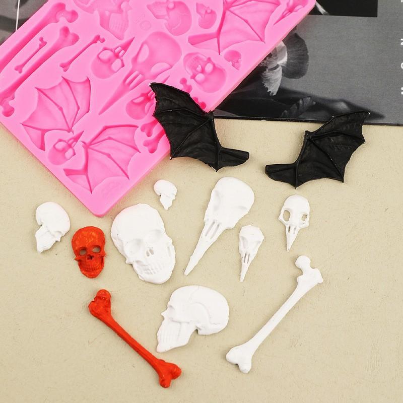 1 Stück Halloween Kürbis Totenkopf Silikonform Langlebige Kuchen Fondant Handgefertigte Form Für Kinder Zuhause Dekorative Backform Werkzeuge