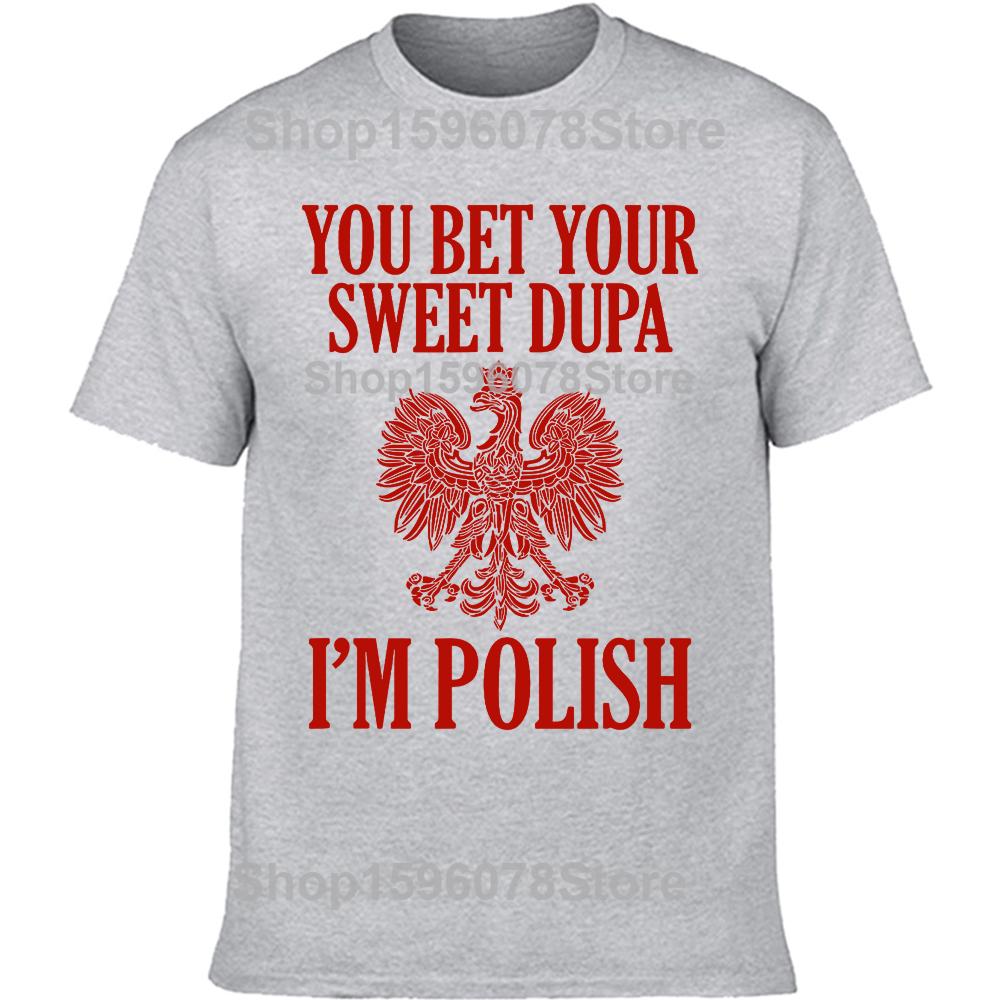 Funny Vintage Im Polish Day Poland Polska Graphic Tshirt Men Women Hip Hop Oversized T Shirt 100 Cotton Comfort Tshirts