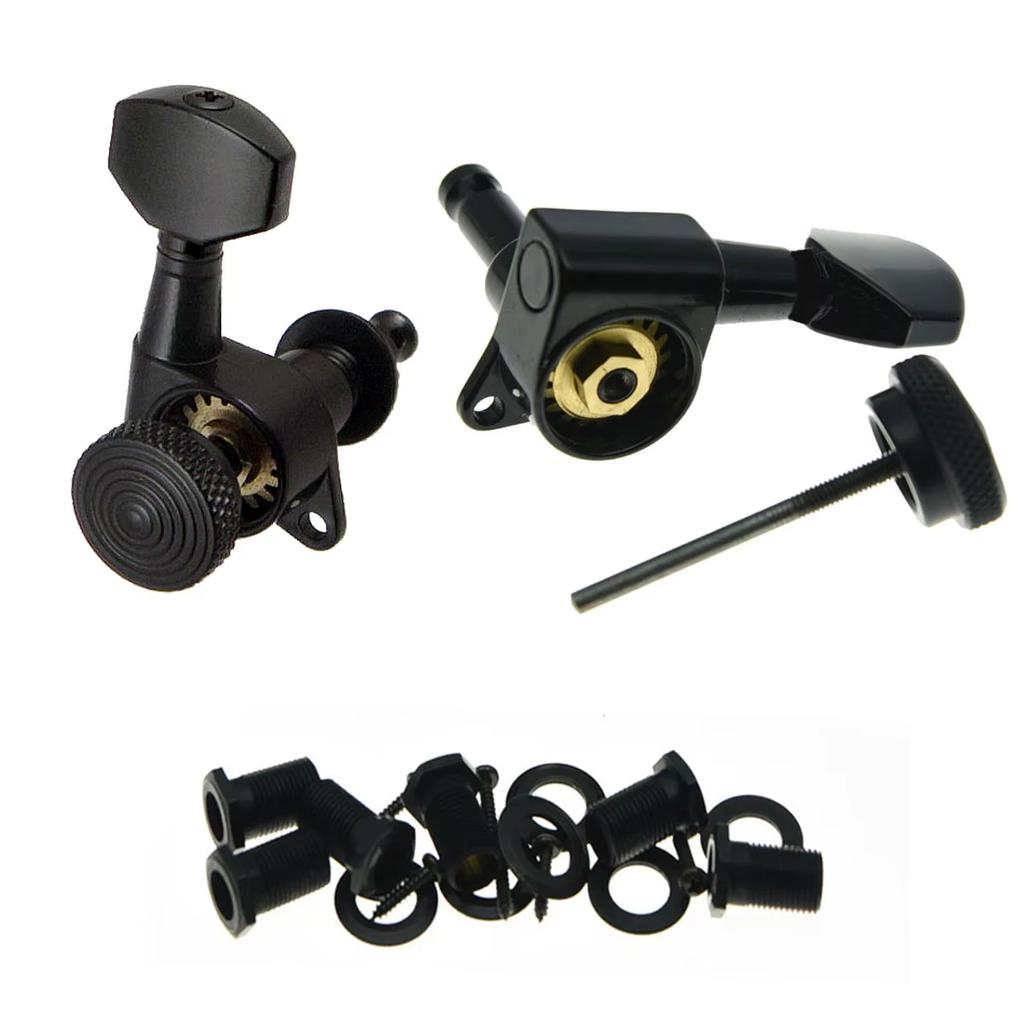  6-Piece Right Locking Guitar Tuners | High-Precision 1:18 Gear | Fit Electric & Acoustic Guitars