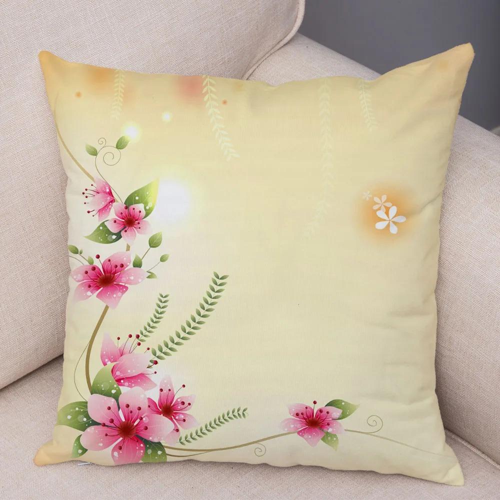 

Taie d Oreiller Décorative à Motif Floral, для салона, бюро, дома 40x40cm