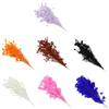 25 30cm Colored Chicken Feather Sprays On Wire For Florist Decor