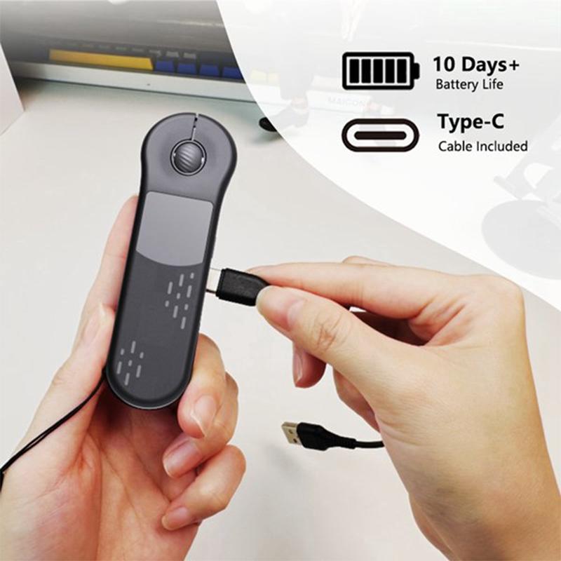 Promotion-D13 Wireless Presenter Remote with Touchpad, Air Mouse Clicker PPT Pointer for PowerPoint Keynote PPT IOS Android