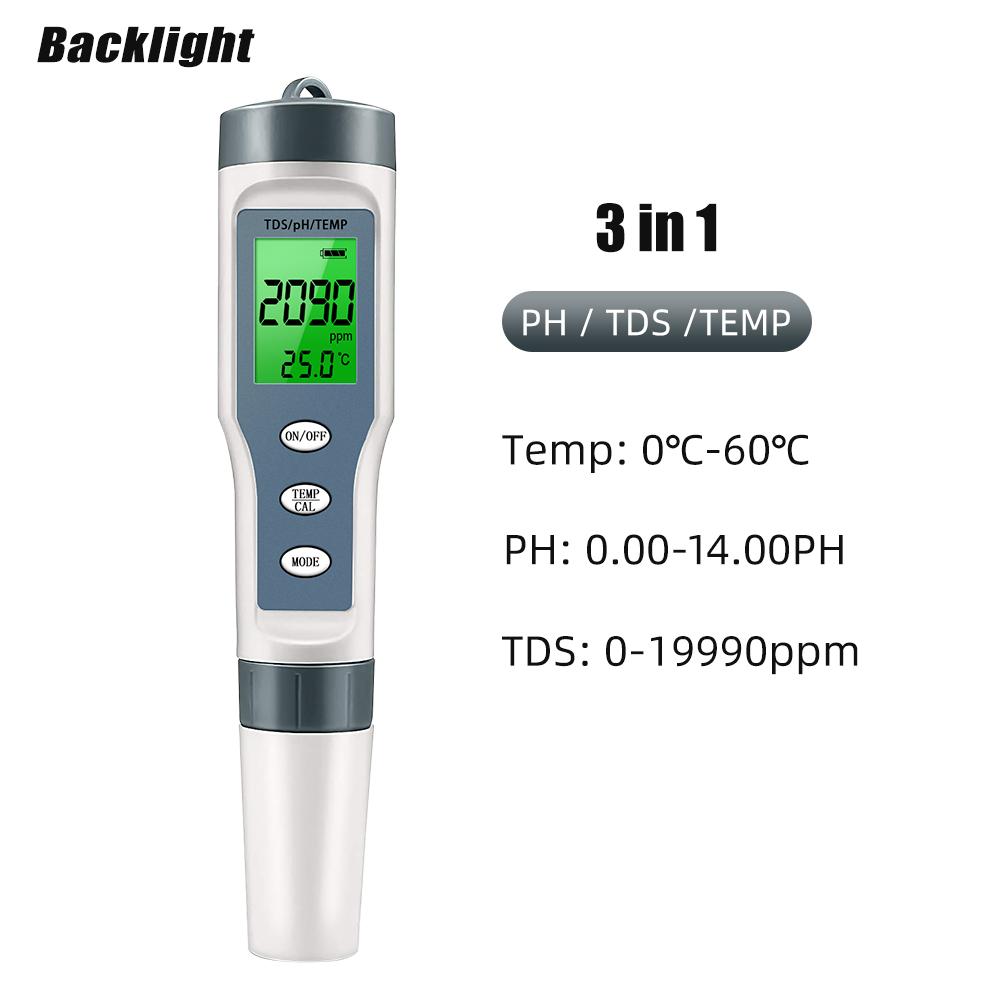 4/5/7 in 1 PH Meter TDS EC ORP Salinity S. G Temperature Meter With Backlight Digital Water Quality Monitor Tester for Aquarium