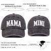 Unisex Parent Child 3D MAMA/MINI Embroidery Wash Baseball Caps Spring and Autumn Outdoor Adjustable Casual Hats Sunscreen Hat