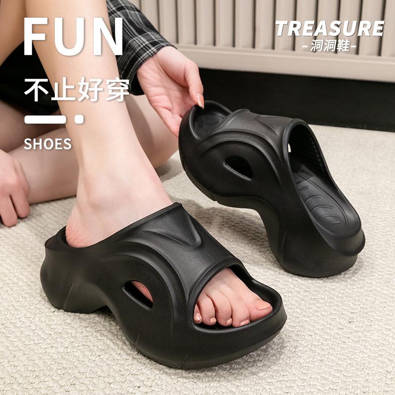 

Super platform slippers women s new outdoor fashion beach muffin shoes in summer 2025 36-37 [suitable for 35-36] хакі
