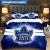 3PCS Maple Leafs Bedding Set Duvet Cover Closure Includes 1 Duvet Cover & 2 Pillowcases for All Seasons Bedroom Decor Christmas Fan gifts