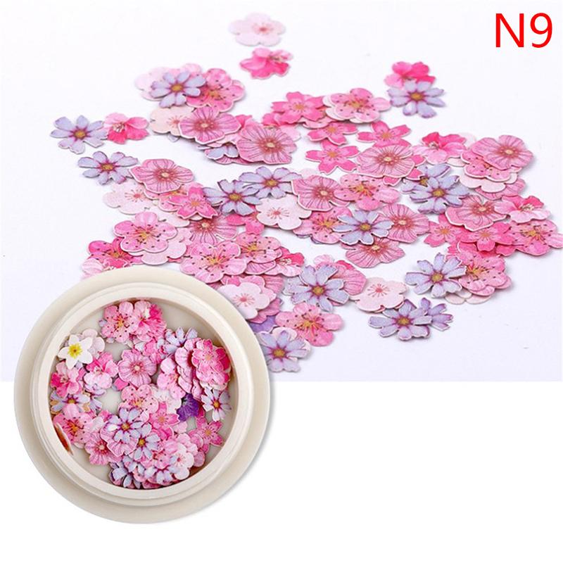 50 Pcs/Box Nail Art Charms Color Mixed Small Daisy Flower Rose Ultra Thin Wood Pulp Patch Diy Nail Art Jewelry Nail Accessories