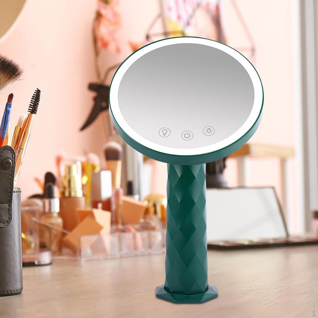Cosmetic Vanity Mirror Light up Rechargeable with LED Lights Stable Base Lighted