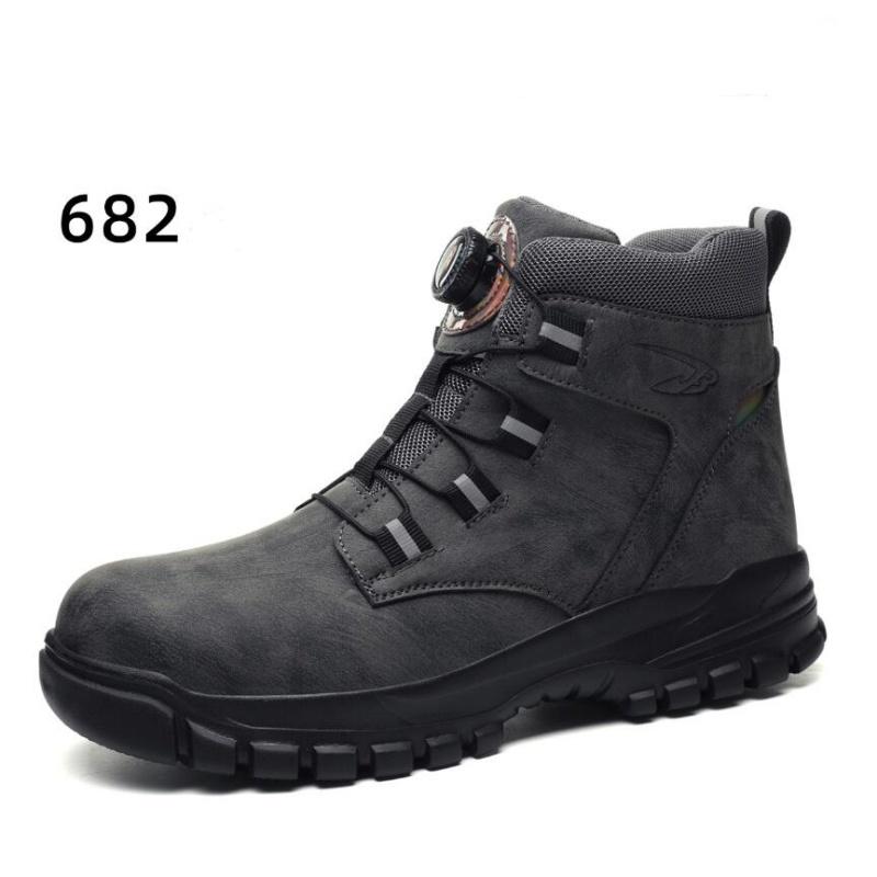 

Новые модные зимние теплые рабочие ботинки 2024 года для мужчин, водонепроницаемые рабочие ботинки со стальным носком, безопасная рабочая обувь, кроссовки, мужская обувь 38 серый