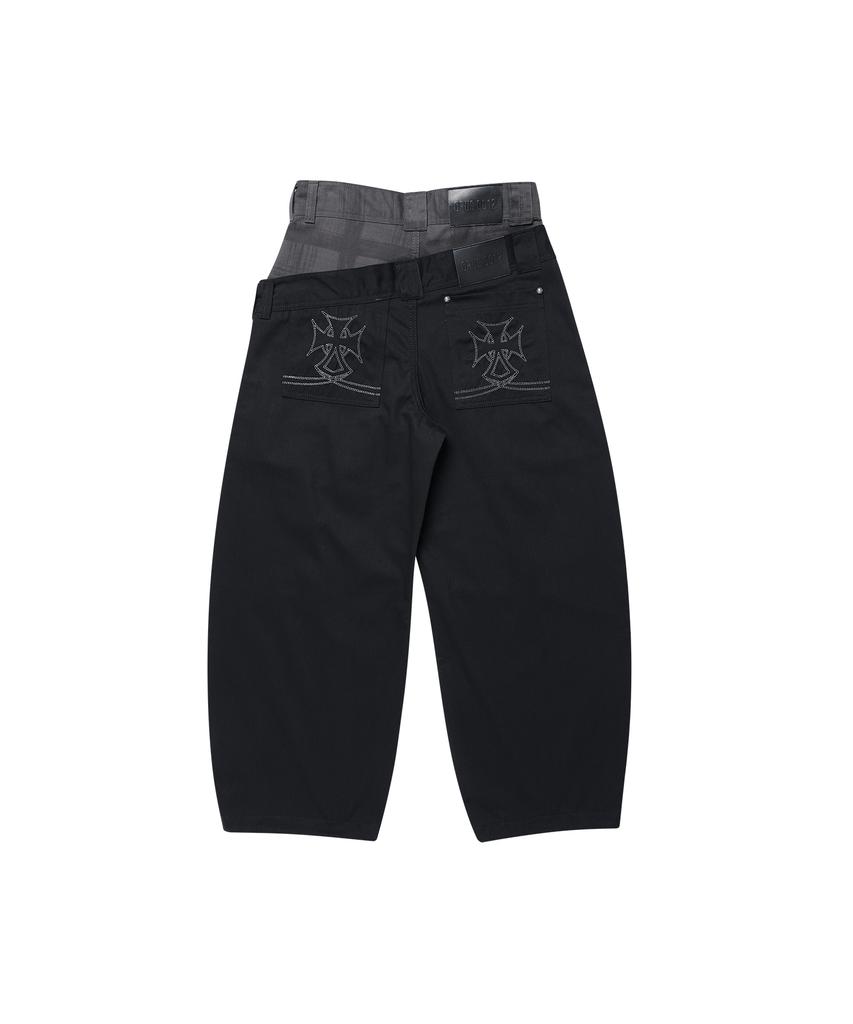 Opeoseu0012 Op. 08 Dual Oblique Cotton Pants Black