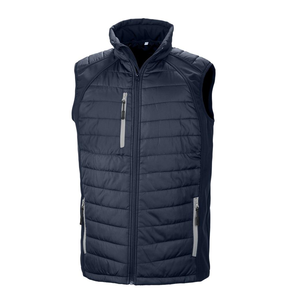 Result Genuine Recycled Mens Compass Softshell Padded Gilet
