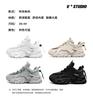 Men's Shoes Summer 2025 New Boys Mesh Sports Leisure Thick Sole Height Increase Running Black Dad Versatile Trendy Shoes