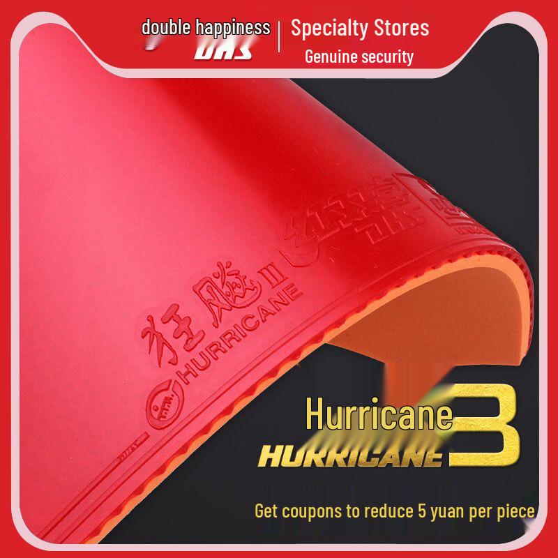 Double Happiness Hurricane 3 Pro Table Tennis Racket Inverted Sticky Rubber Set