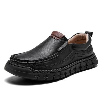 Męskie Buty Codzienne Retro Ręcznie Robione Skórzane Buty Casualowe Mokasyny Miękki Komfort Buty do Jazdy Mężczyźni Biznesowe Biurowe Buty Oxford