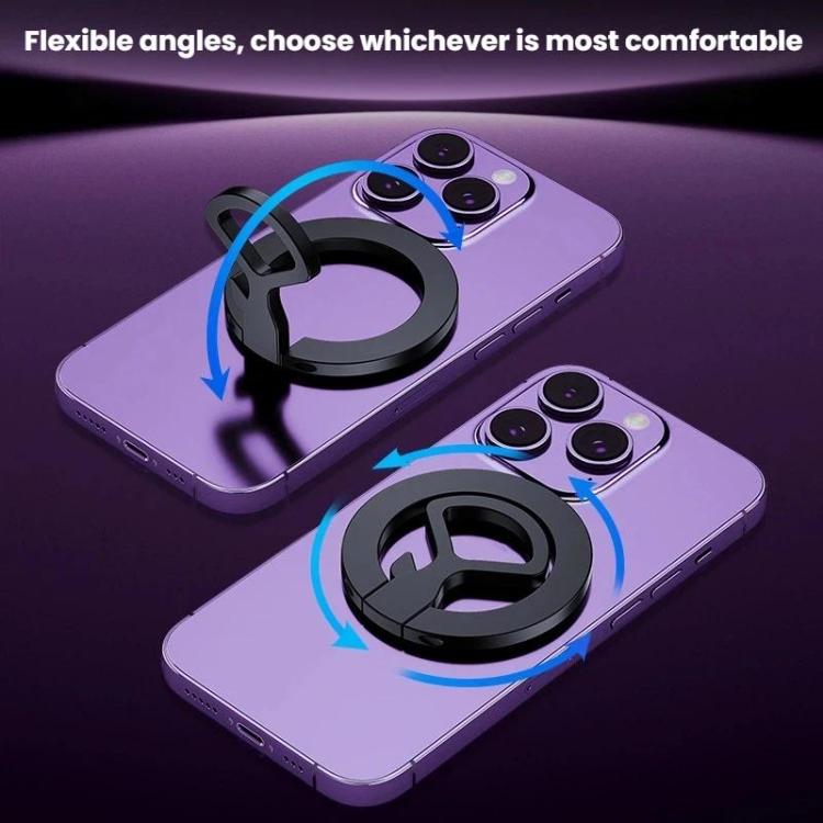 Magnetic Ring‑Clip Multi‑Functional Metal Desktop Phone Holder Lazy‑Person Portable Multi‑Angle Adjustable Stand Bracket