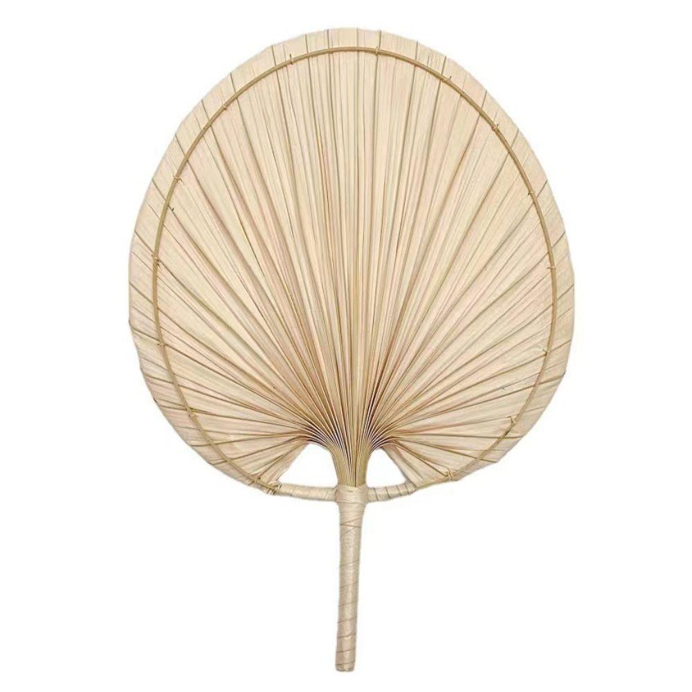 Lightweight Hand-woven Palm-Leaf Fan Anti-Mosquito Decorative Handheld Fans Cattail Fan  Photo Prop
