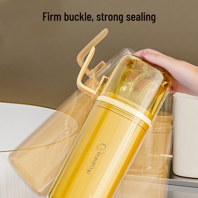 Portable 3-in-1 Travel Toothbrush & Mouthwash Cup Set