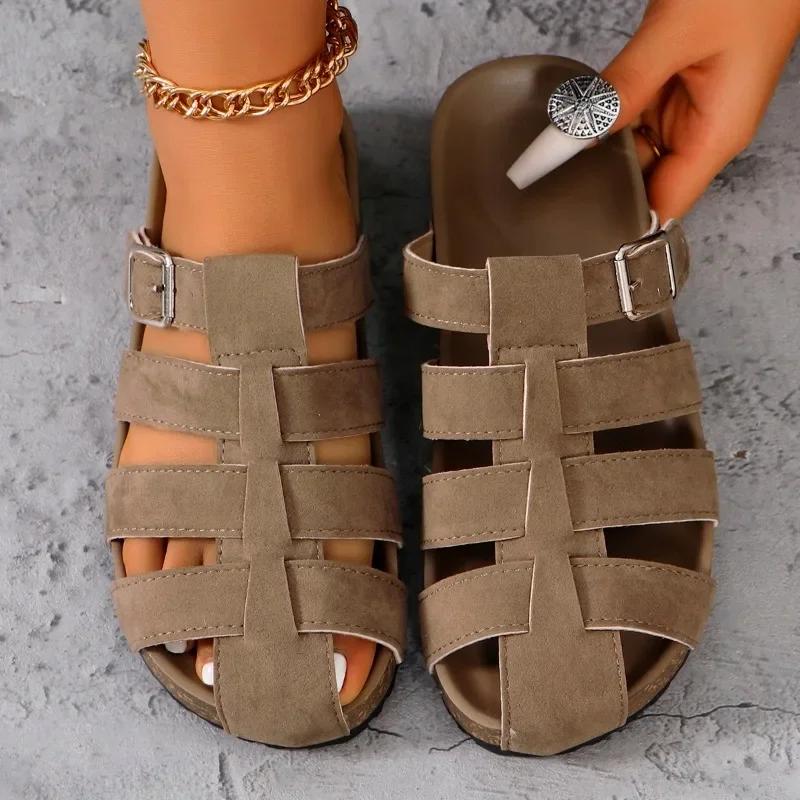 2024 Высококачественная женская обувь Тапочки Baotou Женские туфли на плоской подошве — фото 4