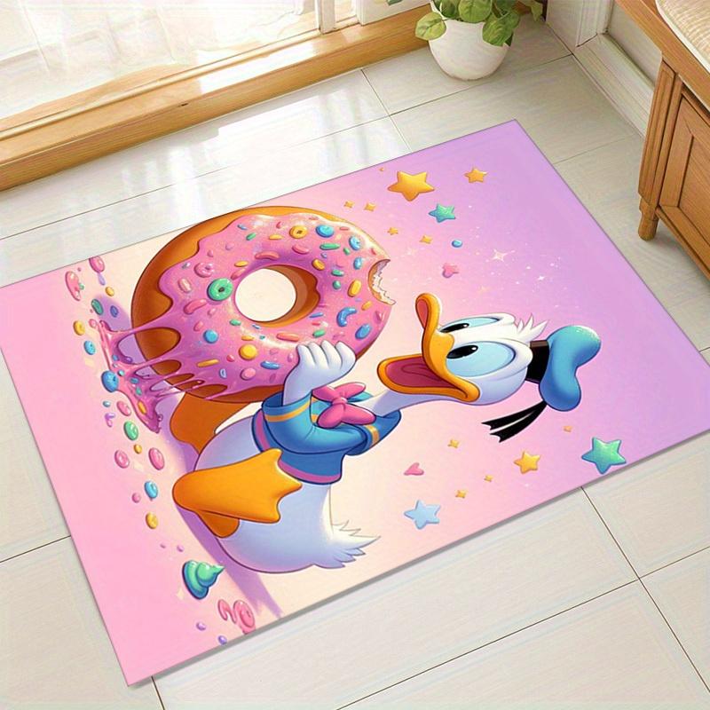 

1pc. Cute Donald Duck with Donut Home Decor Rug Office Carpet Outdoor Mat Gift for Room Decorationz041422 60cm by 90cm