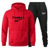 Fashion Printed Sweatshirt Pants Set Men Casual Sports Two-piece Head Thickened