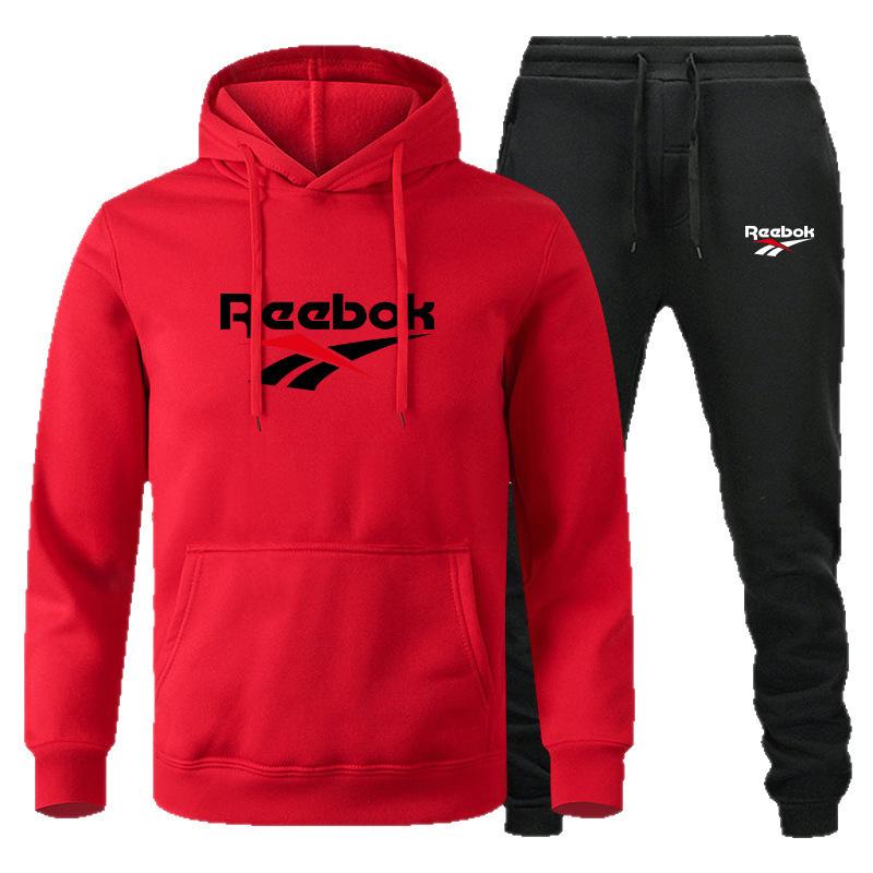 Fashion Printed Sweatshirt Pants Set Men Casual Sports Two-piece Head Thickened