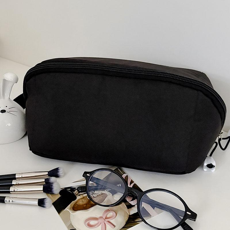 Women Macaron Color WideOpening Tote Makeup Bag Case Simple INS Style Large Capacity Cosmetic Toiletry Bag for Business Travel