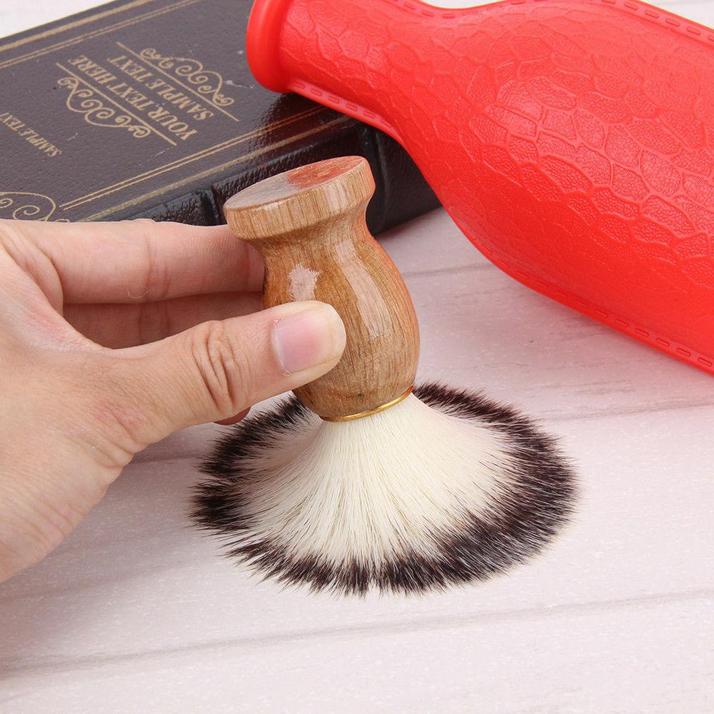 Men Shaving Bear Brush Best Badger Hair Shave Wood Handle Razor Barber Tool Gift
