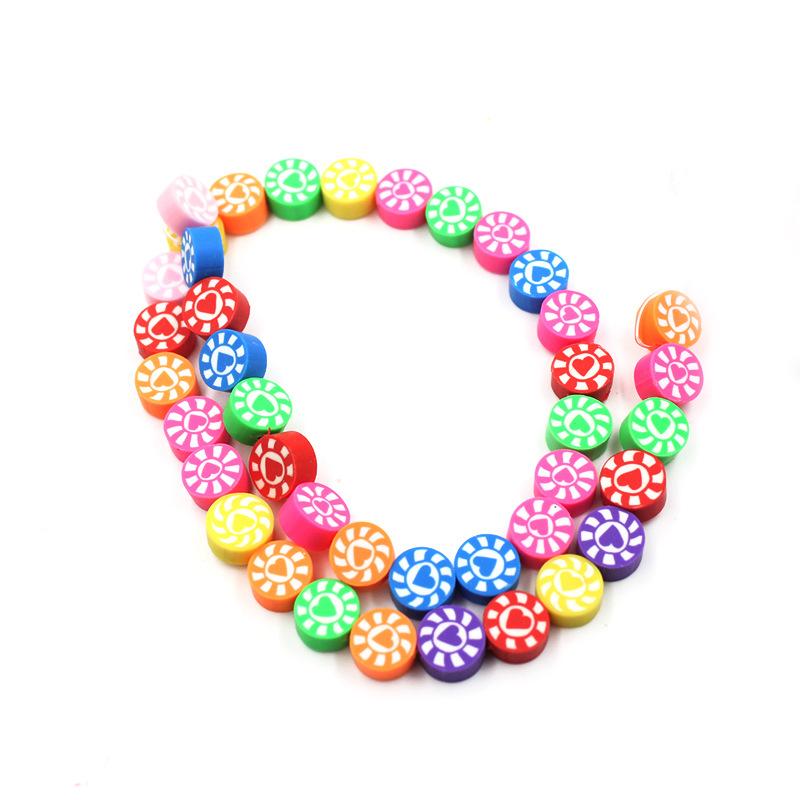 Soft Pottery Beads Beaded Handmade Materials Diy Jewelry Accessories Mobile Phone Chain Bead Separation Mixed Color Soft Pottery Loose Beads