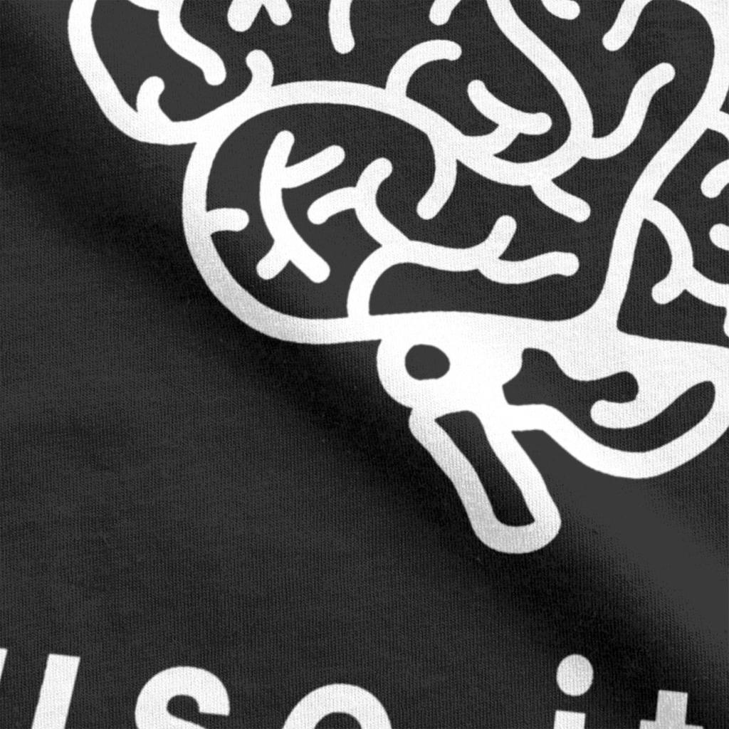 Please Use It Your Brain T-Shirts Men Funny Pure Cotton Tee Shirt Round Collar Short Sleeve T Shirts Summer Clothing