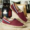 Heißer Verkauf Mode Blau Herren Sommer Schuhe Atmungsaktive Canvas Slipper Schuhe Herren Slip-on Casual Flache Schuhe für Herren Espadrille hombre
