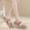 Blumen Sandalen für Damen Bequeme Keilabsatz Slides Sommer Elegante Slip-On Sandalen Lässige Plateau Laufschuhe Sandalias Femininas